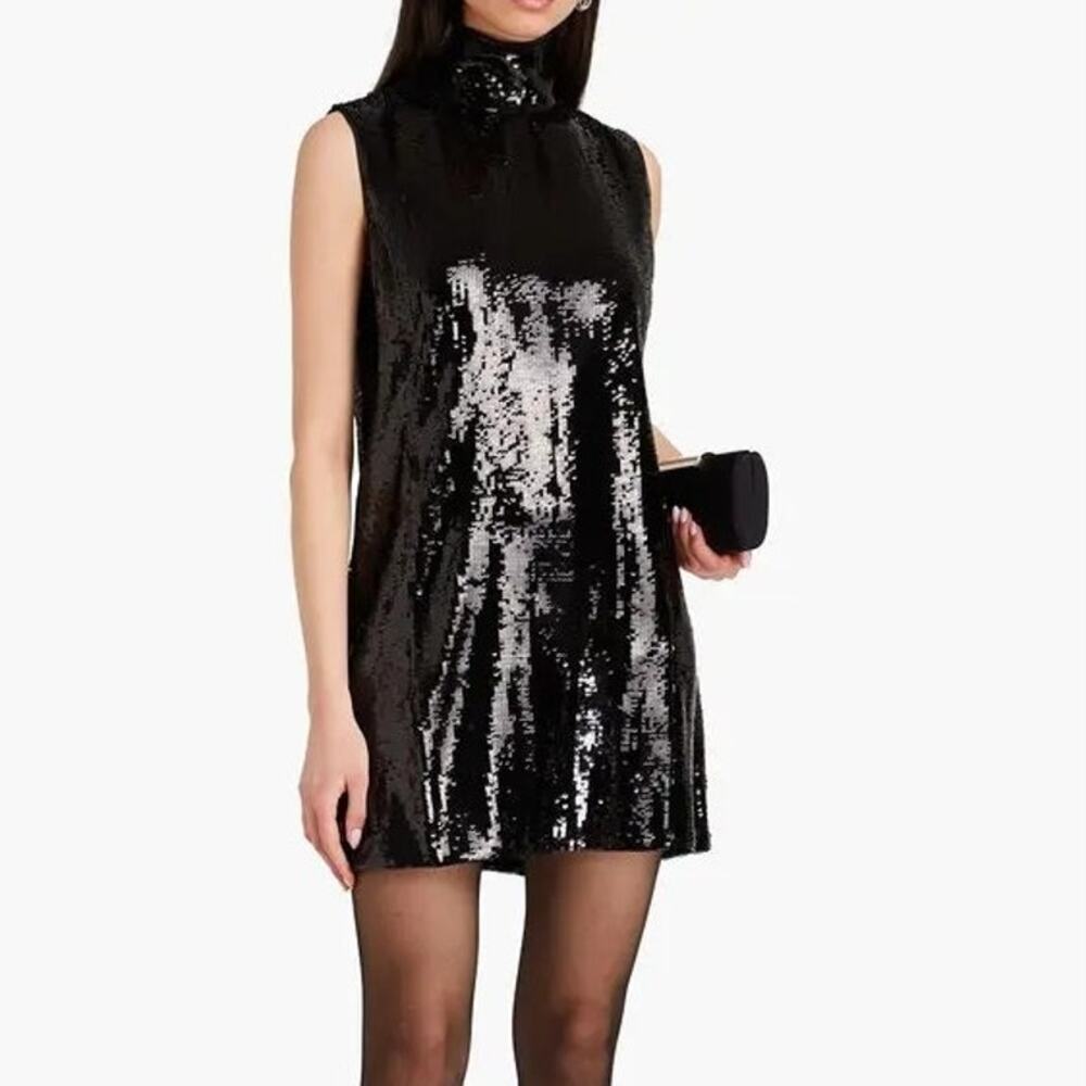 NWOT Theory Sequined Crepe Shift Mini Dress